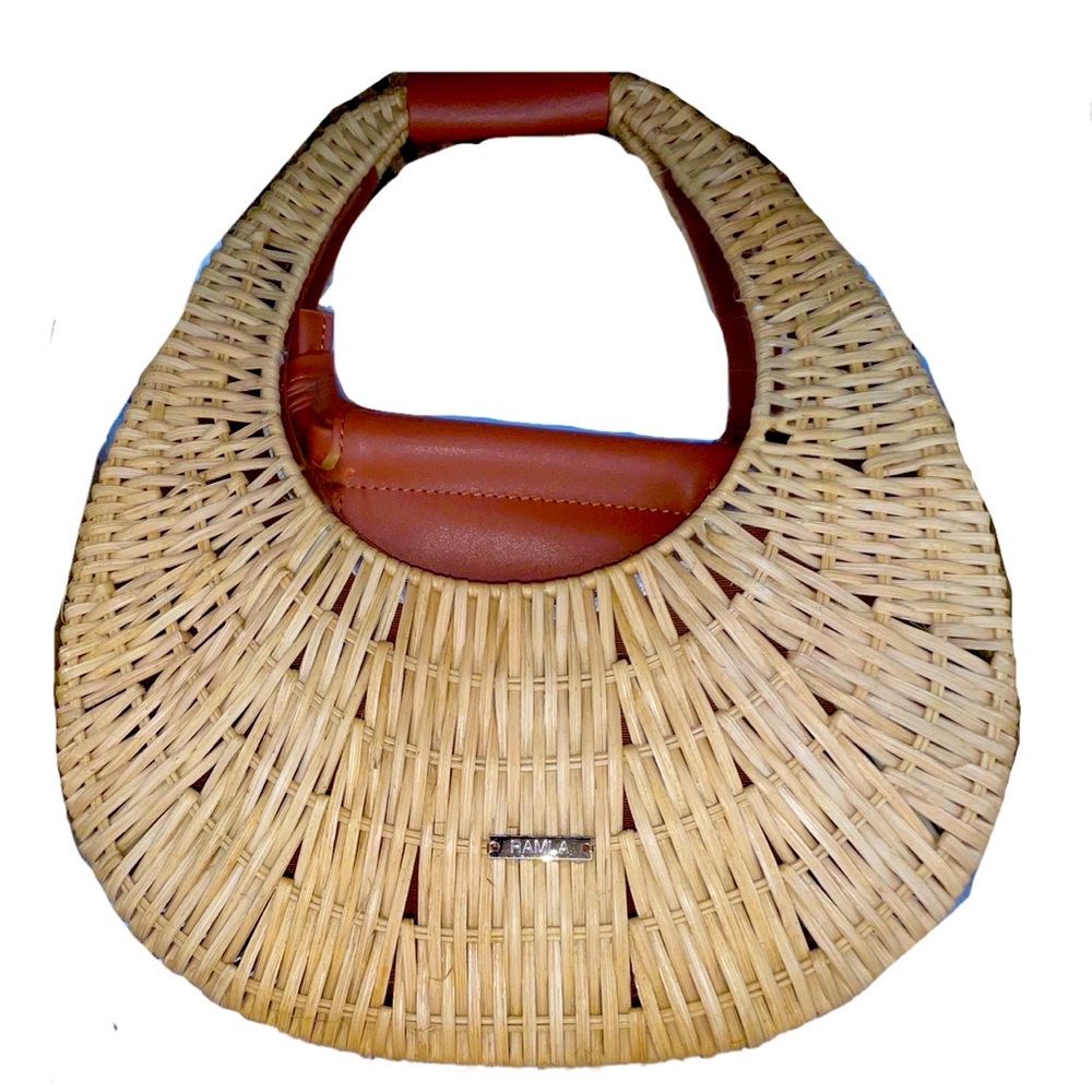 🆕RAMLA Ocean Raffia and Vegan Leather Summer Bag $210 MSRP on Website